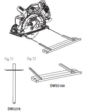 What rip fence works with the DEWALT DCS577 Circular Saw DEWALT